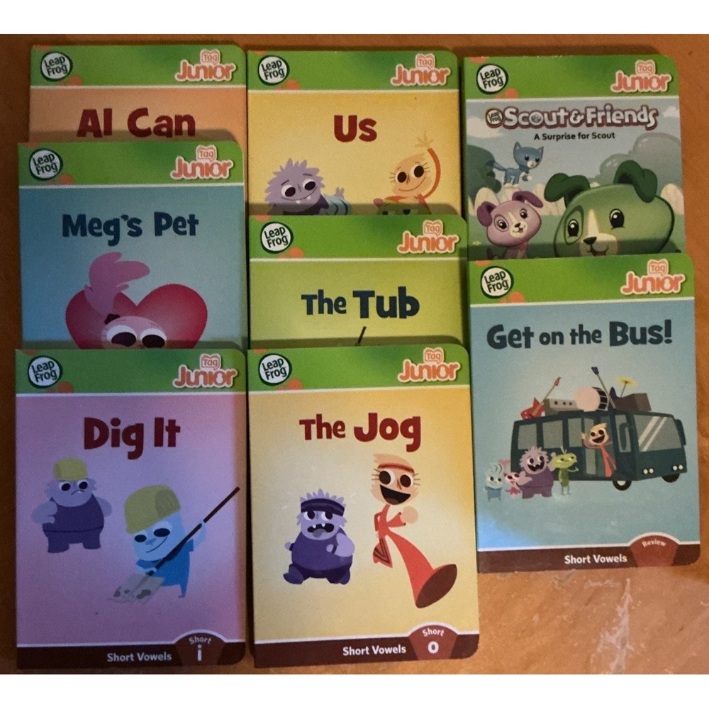 Leap Frog Leapfrog Tag Junior Jr. W/ Storage Bag + 8 Books Tested & Working - Picture 12 of 16
